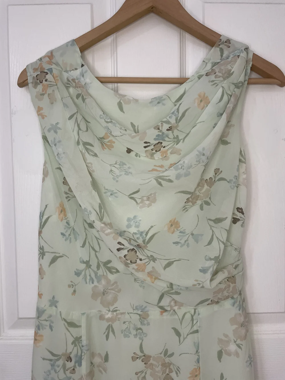 Abercombrie & Fixh NWT Sleeveless Floral Cowl Back Maxi Dress - Mint Size M